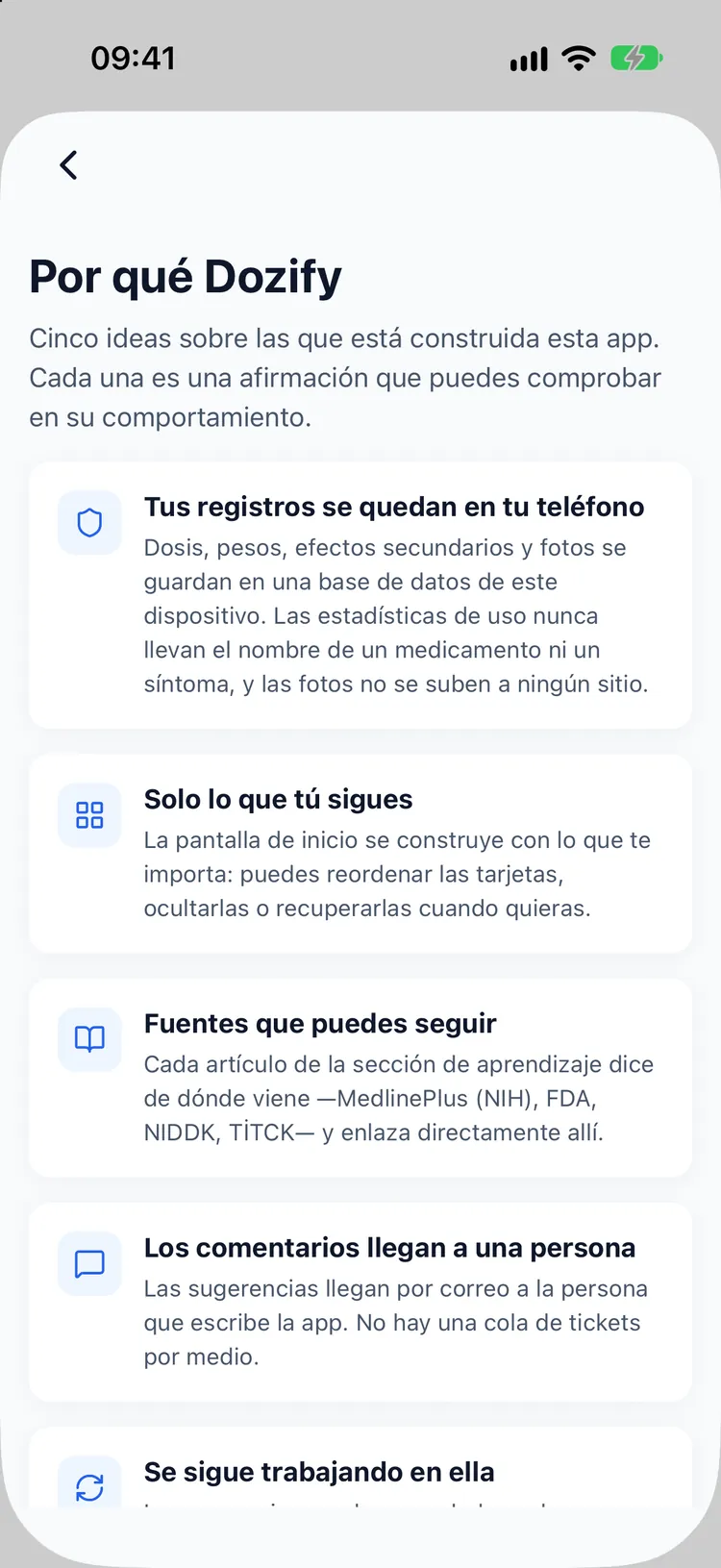 Sin cuenta. Nada sale de tu móvil.