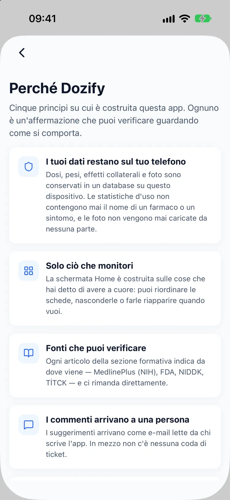Nessun account. Nulla lascia il tuo telefono.