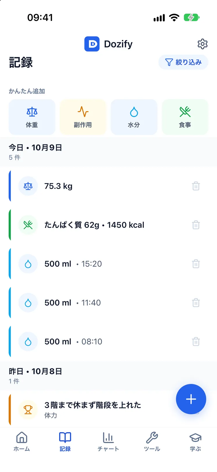 症状が実際にいつ起きたのかを知る