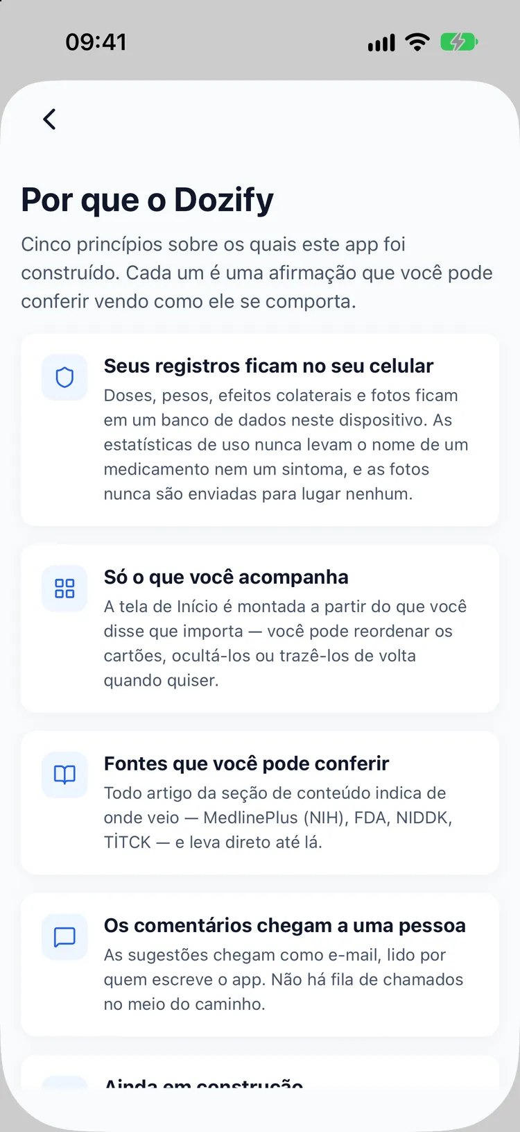 Sem conta. Nada sai do seu telemóvel.