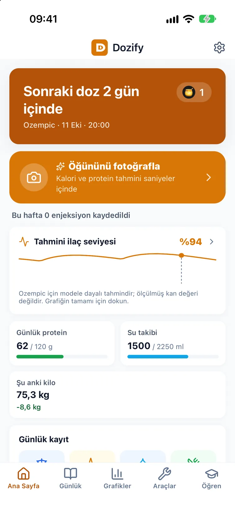 Turuncu Arı temasında ayarlar